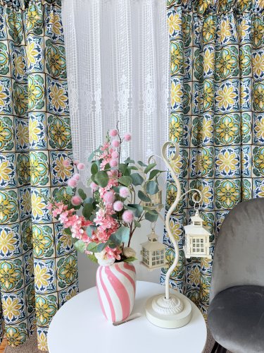 ZAKOSTYL ZASŁONY + ZAZDROSTKA MOZAIKA PLAMOODPORNA