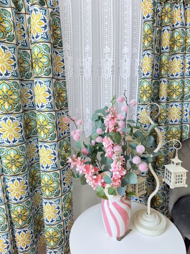 ZAKOSTYL ZASŁONY + ZAZDROSTKA MOZAIKA PLAMOODPORNA