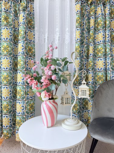 Zakostyl zasłony + zazdrostka mozaika plamoodporna