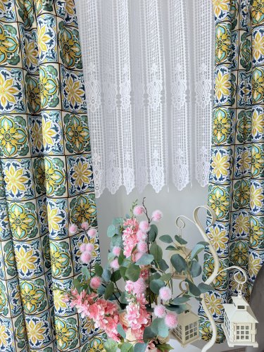 ZAKOSTYL ZASŁONY + ZAZDROSTKA MOZAIKA PLAMOODPORNA