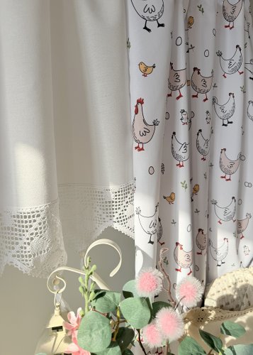 ZAKOSTYL ZASŁONY + ZAZDROSTKA KOKO KURY KORONKA