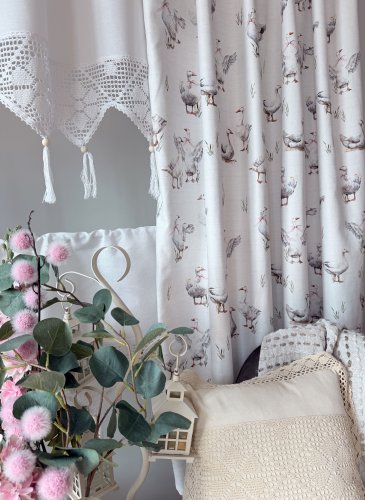 ZASŁONA GĘSI GĄSKI WODOODPORNA SZER.150cm