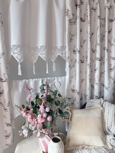 ZASŁONA GĘSI GĄSKI WODOODPORNA SZER.150cm