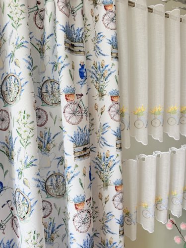 ZASŁONA ROWER LAWENDA WODOODPORNA SZER.150cm