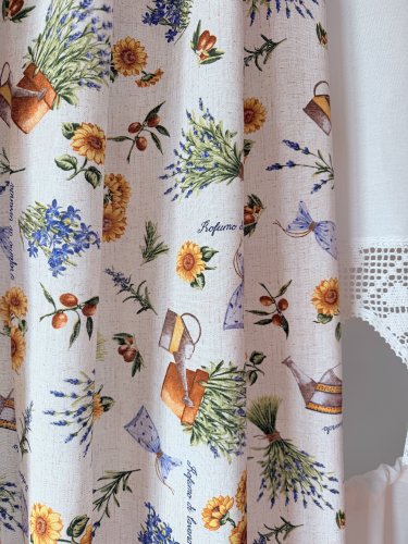 ZASŁONA SONECZNIKI LAWENDA SZER.140cm