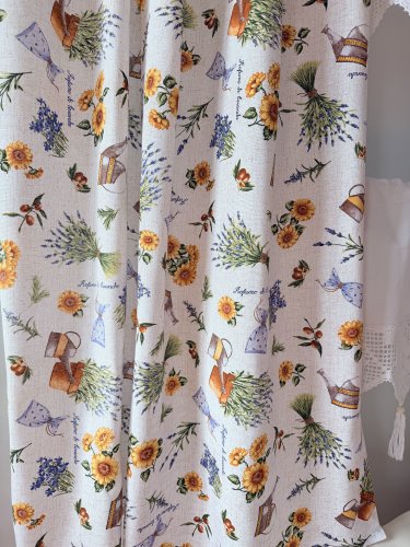 ZASŁONA SONECZNIKI LAWENDA SZER.140cm