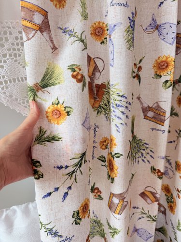 ZASŁONA SONECZNIKI LAWENDA SZER.140cm