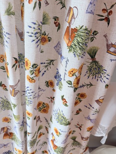 ZASŁONA SONECZNIKI LAWENDA SZER.140cm