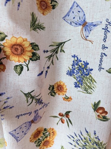 ZASŁONA SONECZNIKI LAWENDA SZER.140cm