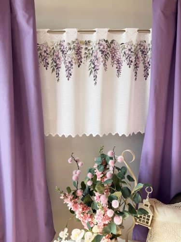 ZASŁONA HISZPAŃSKA FIOLET WRZOS , 130cm