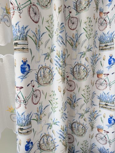 Zasłona rower lawenda wodoodporna szer.150cm