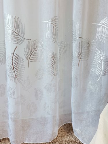 FIRANA ETAMINA SREBRNE LIŚCIE 280CM