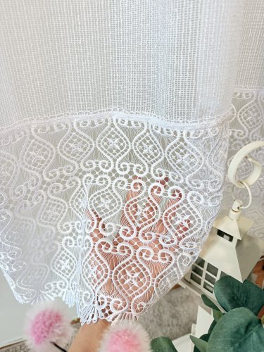 Firana natural bukla koronka gipiura 30cm