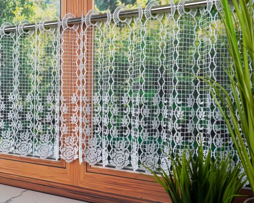 Zazdrostka gipiura koronka biel róża 40/60cm (cena za 0,50mb)