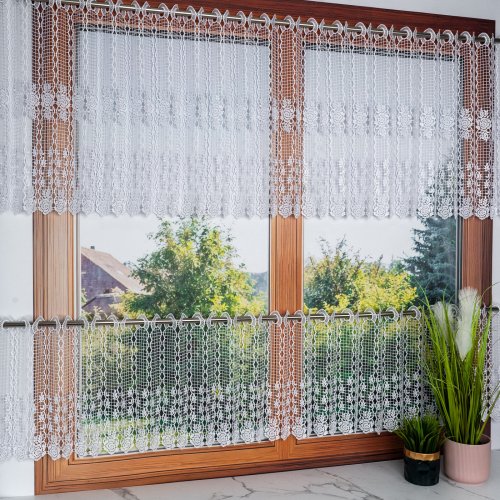 ZAZDROSTKA GIPIURA KORONKA BIEL RÓŻA 40/60cm (cena za 0,50mb)