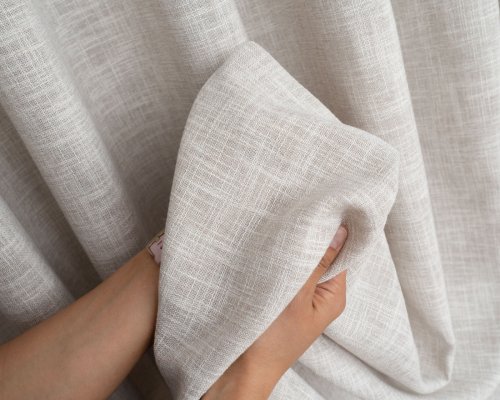 ZASŁONA Z DODATKIEM LNU SZER.150CM ZEFIR BEŻOWY 