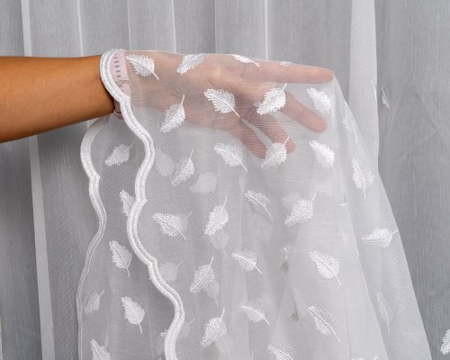 Firana markizeta haft listki max300cm