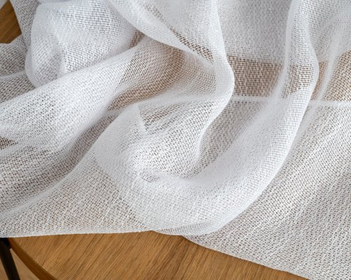 FIRANA SIATKA BŁYSK EASY CARE TŁO biel OŁ. 300CM