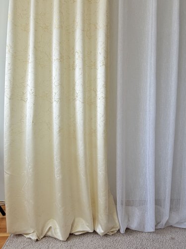 ZASŁONA  EKSKLUZYWNA MARMUR BIAŁYZŁOTO ECRU SZER.140CM