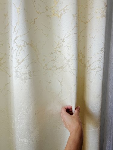 ZASŁONA  EKSKLUZYWNA MARMUR BIAŁYZŁOTO ECRU SZER.140CM