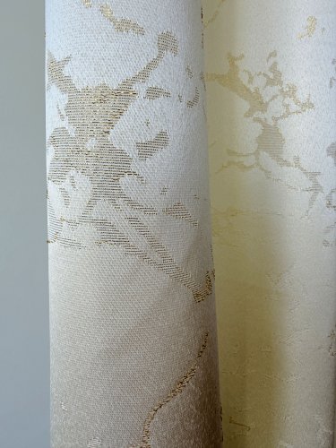 ZASŁONA  EKSKLUZYWNA MARMUR BIAŁYZŁOTO ECRU SZER.140CM