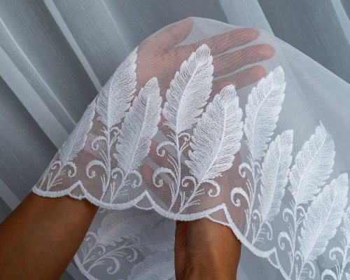 Firana markizeta haft liście dołem max300cm
