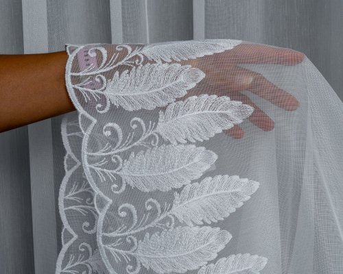  FIRANA MARKIZETA HAFT LIŚCIE DOŁEM max300CM