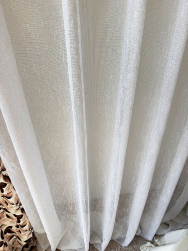 FIRANA SIATKA BŁYSK EASY CARE TŁO biel-złoto OŁ. 300CM