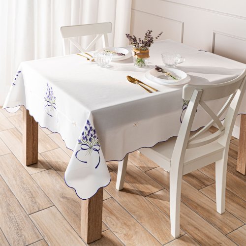 OBRUS LAWENDA KOKARDA PLAMOODPORNY 
