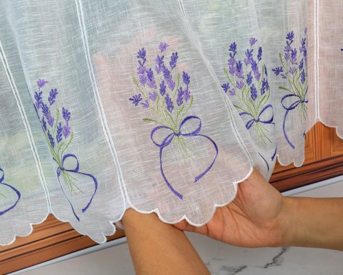 ZAZDROSTKA PANEL NATURAL HAFT LAWENDA KOKARDKI  40cm/60cm  (1panel = 14,50cm)