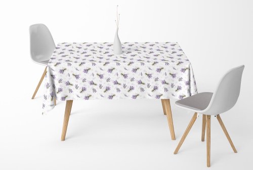OBRUS LAWENDA KOKARDKI PLAMOODPORNY 