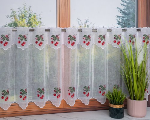 ZAZDROSTKA NATURAL HAFTOWANE WIŚNIE CZEREŚNIE 17/40/60  (1panel = 16cm)