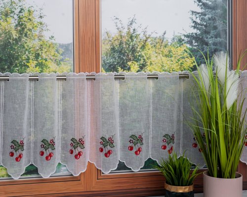 ZAZDROSTKA NATURAL HAFTOWANE WIŚNIE CZEREŚNIE 17/40/60  (1panel = 16cm)