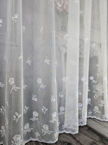 FIRANA MARKIZETA HAFT RÓŻA2 DOŁEM I PO CAŁOŚCI max300CM