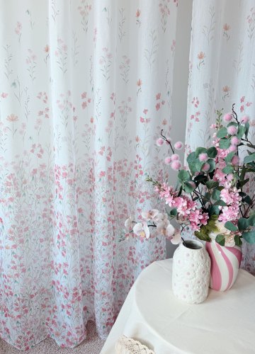 FIRANA ETAMINA KWIATKI 140cm/250cm PRZELOTKA