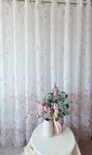 FIRANA ETAMINA KWIATKI 140cm/250cm PRZELOTKA