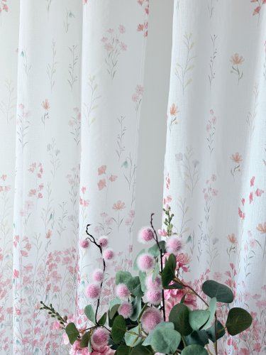 FIRANA ETAMINA KWIATKI 140cm/250cm PRZELOTKA