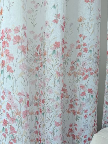 FIRANA ETAMINA KWIATKI 140cm/250cm PRZELOTKA