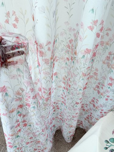 FIRANA ETAMINA KWIATKI 140cm/250cm PRZELOTKA