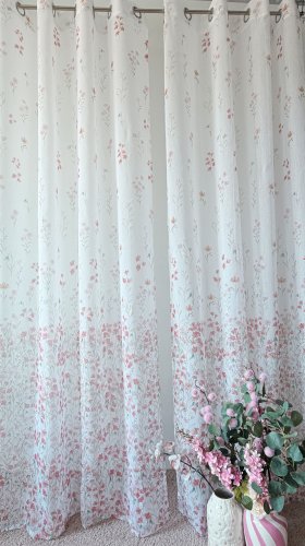 FIRANA ETAMINA KWIATKI 140cm/250cm PRZELOTKA