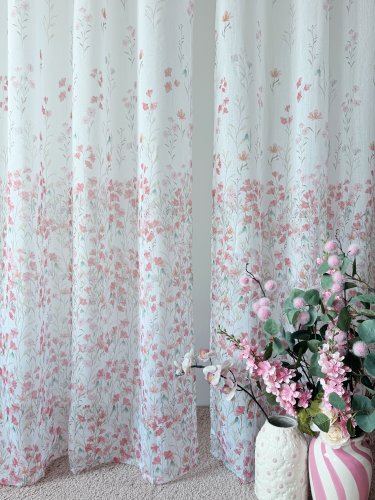 FIRANA ETAMINA KWIATKI 140cm/250cm PRZELOTKA