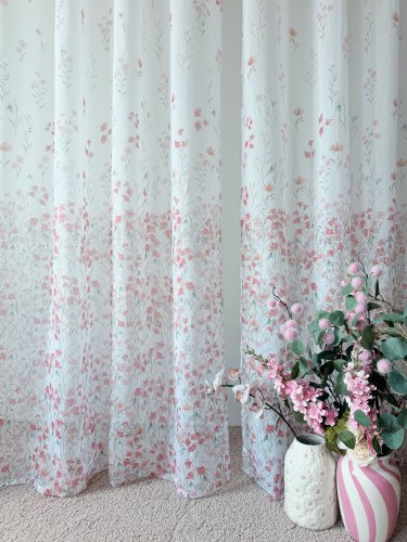 FIRANA ETAMINA KWIATKI 140cm/250cm PRZELOTKA