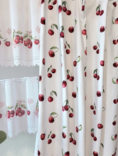 ZASŁONA WISNIE CZEREŚNIE EFE SZER.150cm