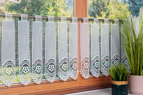 ZAZDROSTKA GIPIURA KORONKA APLIK 40/70cm (cena za 1panel = 10cm)