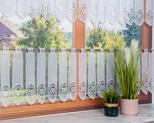 ZAZDROSTKA GIPIURA KORONKA APLIK 40/70cm (cena za 1panel = 10cm)