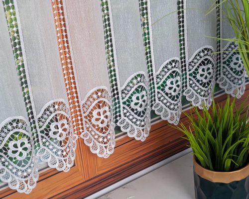 ZAZDROSTKA GIPIURA KORONKA APLIK 40/70cm (cena za 1panel = 10cm)