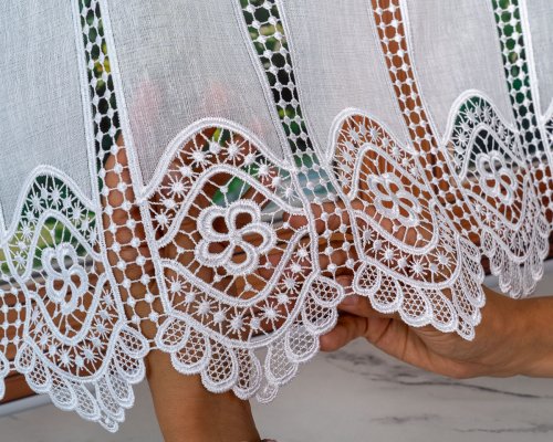 Zazdrostka gipiura koronka aplik 40/70cm (cena za 1panel = 10cm)