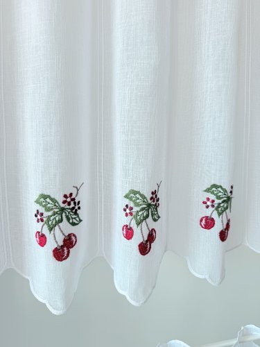 ZAZDROSTKA NATURAL HAFTOWANE WIŚNIE CZEREŚNIE 17/40/60  (1panel = 16cm)