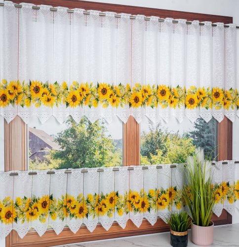 ZAZDROSTKA PANEL ŻAKARD SŁONECZNIK 40cm/70cm  (1panel = 11,50cm)