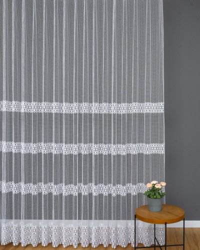 FIRANA  GIPIURA DWA PASY APLIKACJA max250CM